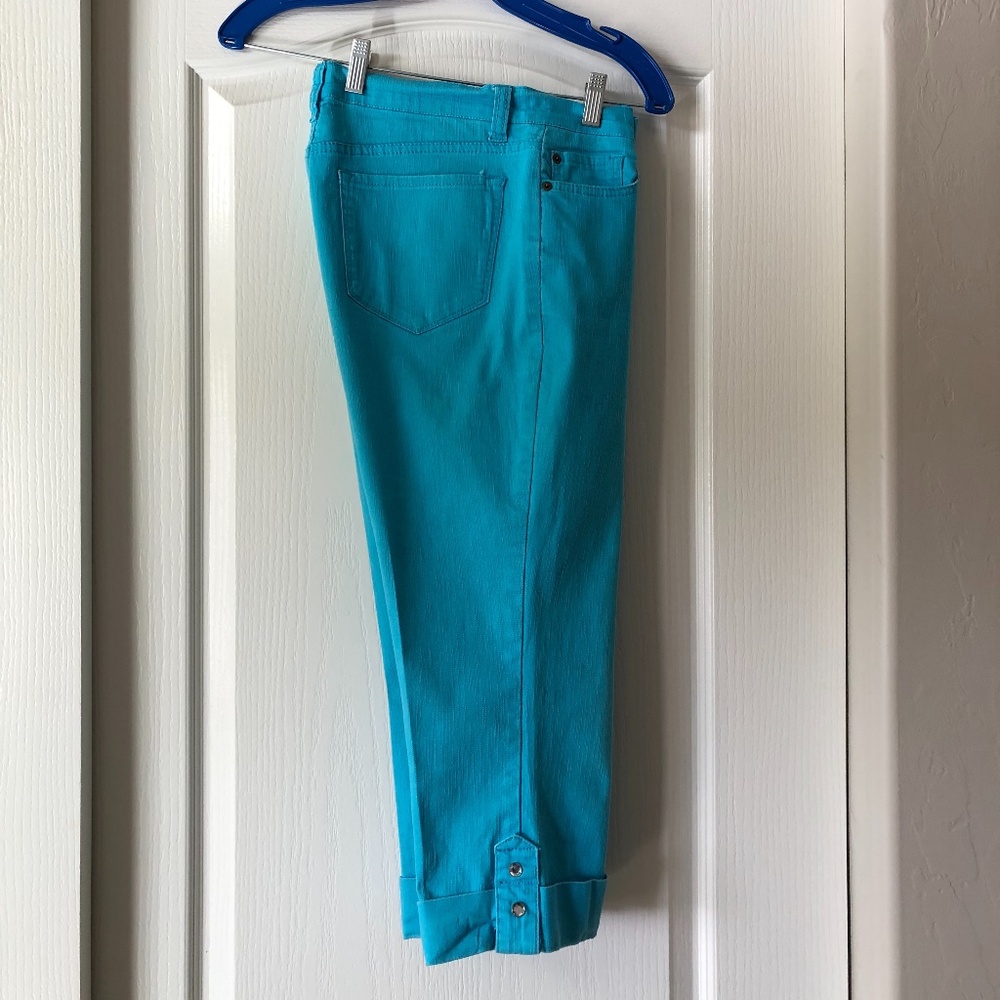 Luciano Dante Turquoise Capris, size 10